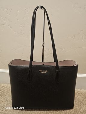 Kate Spade Black Leather Tote Bag